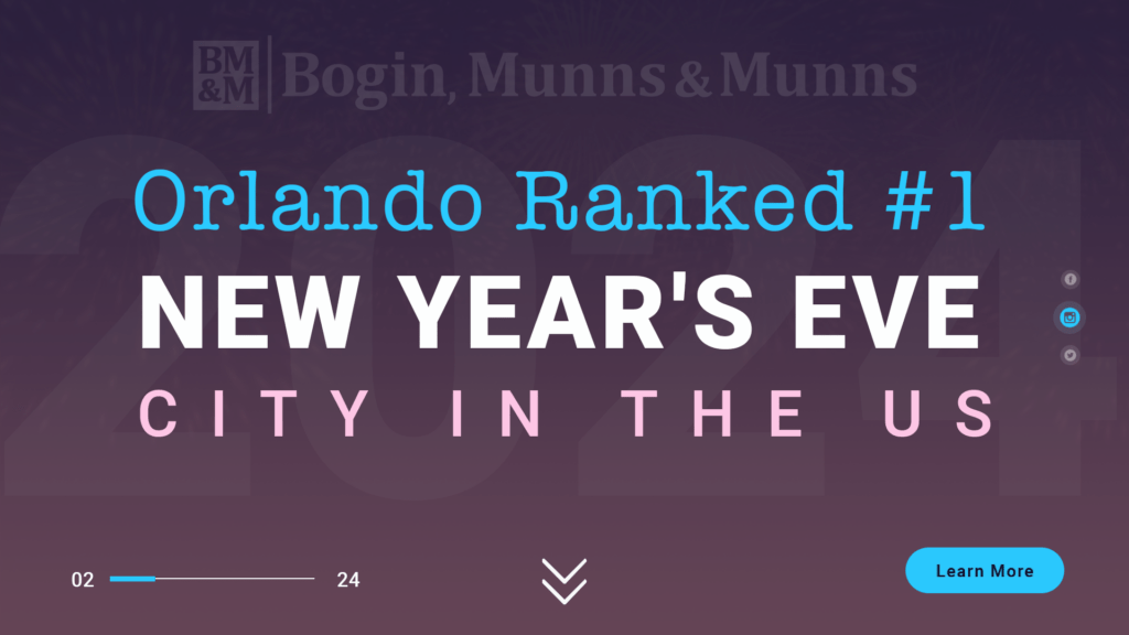 Orlando ranked No. 1 New Year's Eve city in the US Bogin, Munns